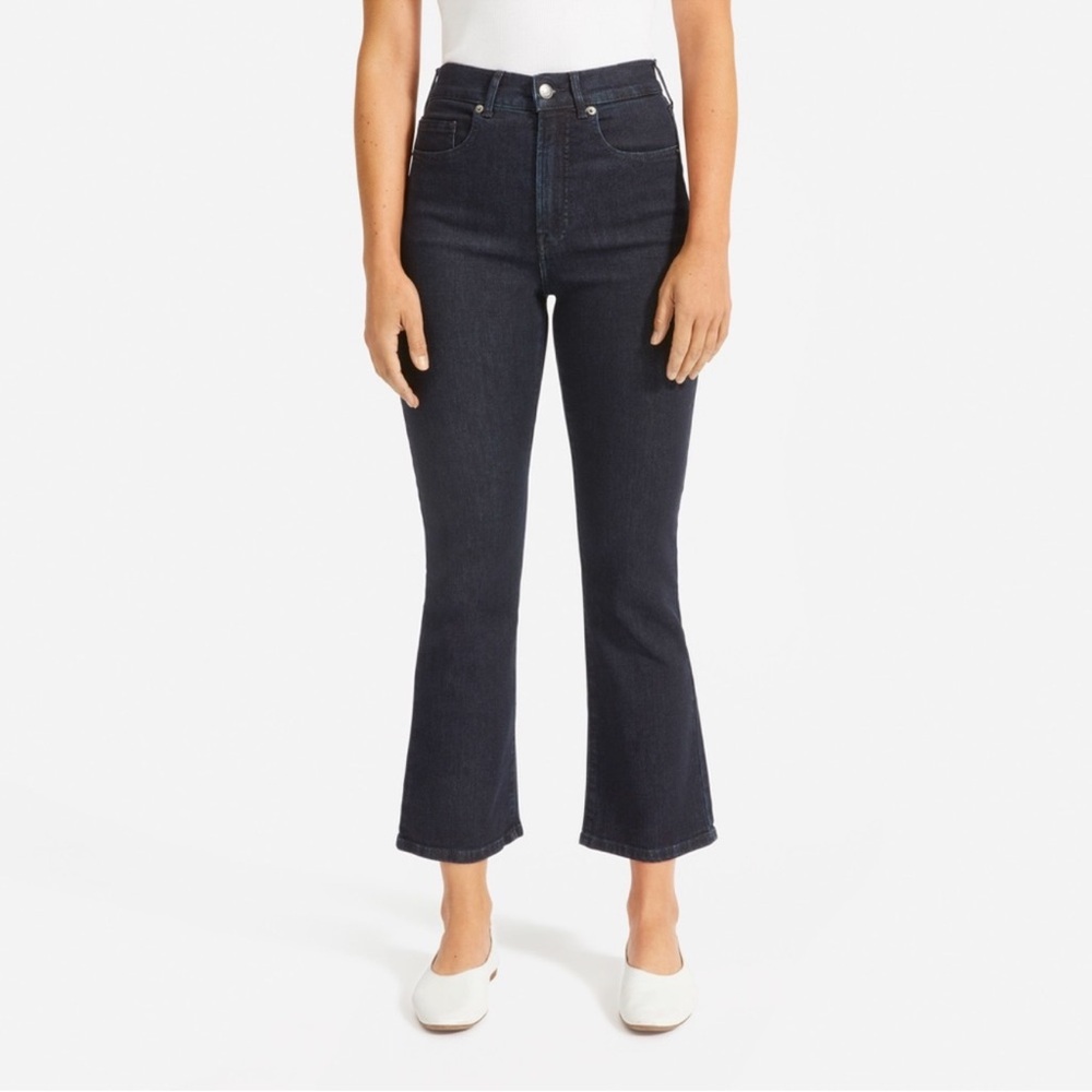 NWT Everlane The Authentic Stretch Slim Bootcut Jean 31 Flare Dark Blue Wash